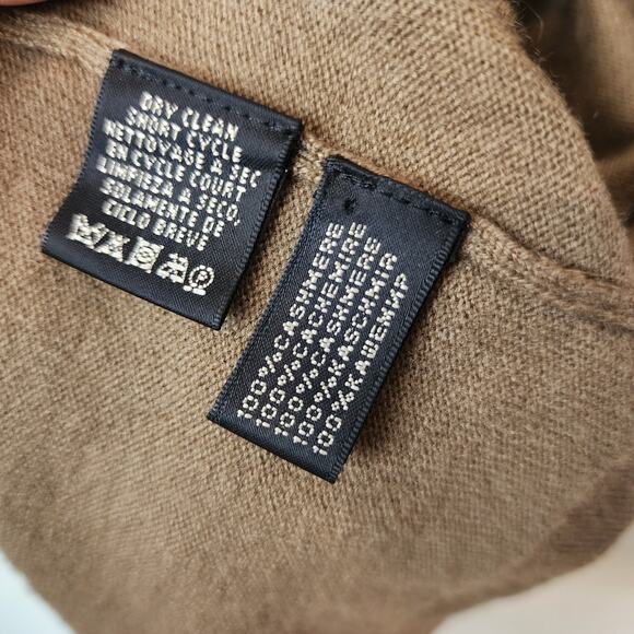 Ralph Lauren Black Label 100% Cashmere Long Cardigan Pockets Brown Size M - Picture 6 of 8